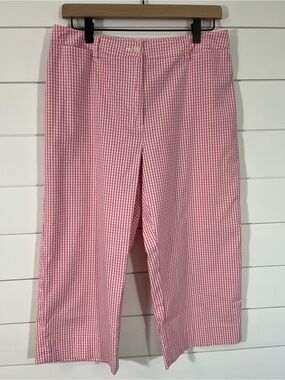 Lauren Ralph Lauren Pink Gingham Capri Pants Women’s Size 8 Preppy Cottagecore
